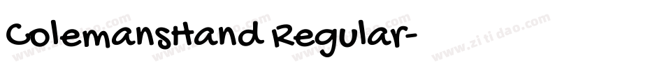ColemansHand Regular字体转换